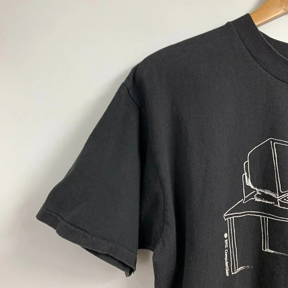 Computer Gear Oneita Men's Vintage Single Stitch Delete! Poof! T Shirt Size L - Picture 3 of 10